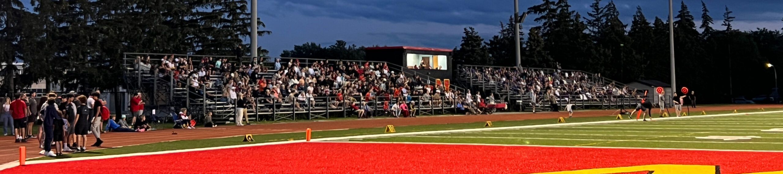 Fans gathered at Nelson Stadium during a BMFA game night.